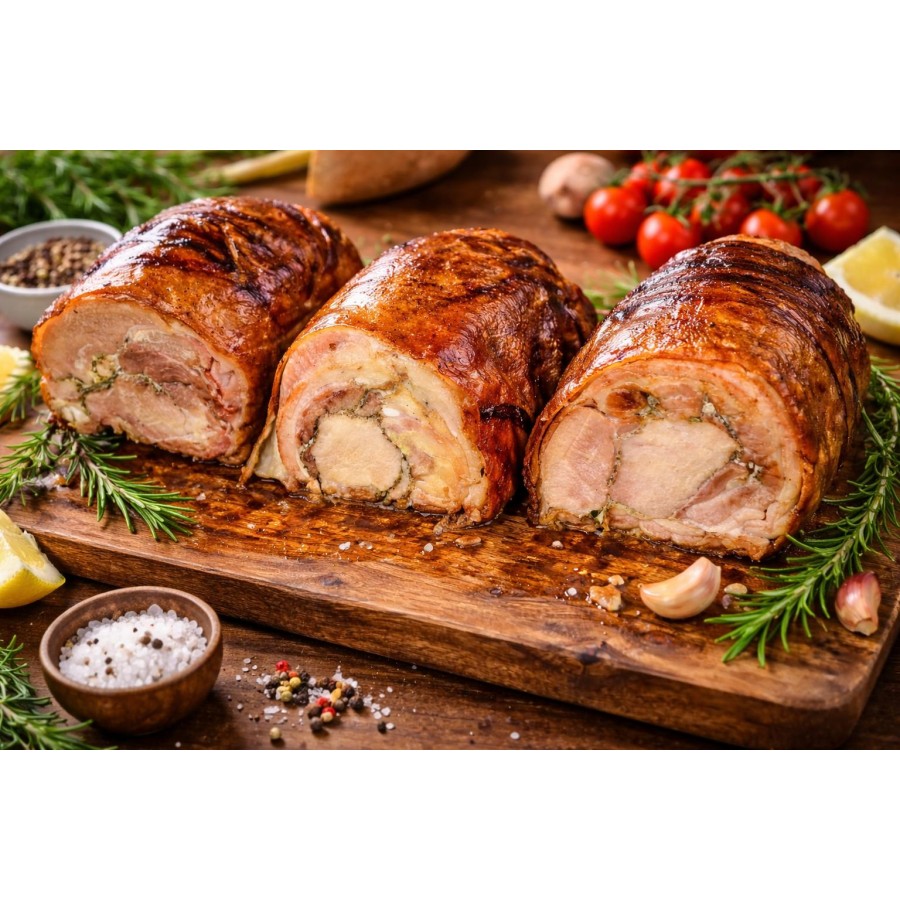Charcuterie Porchetta arrosto 1kg. Viande de porc