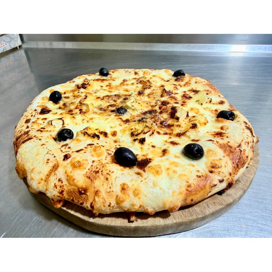 Pizza CHÊVRE MIEL. Mozzarella, Fromage de Chêvre, Miel
